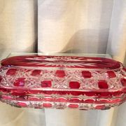 Comb door toothbrush holder empty bohemian glass pocket