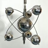 Goffredo Reggiani, satellite chrome chandelier from 60s