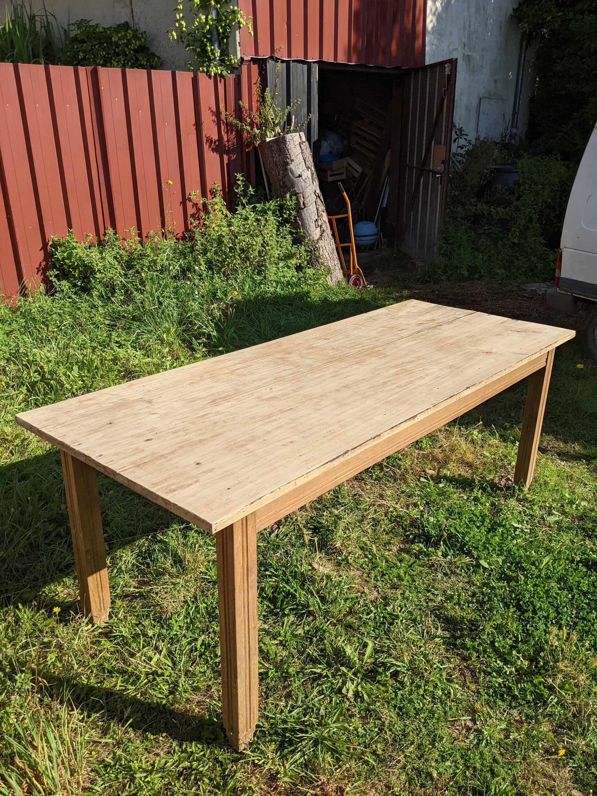 Ancienne grande table de ferme circa 1950