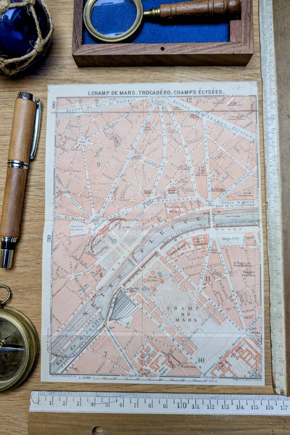 Paris, Champ de Mars, ancien plan, imprimé en 1914.
