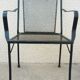 Series of 5 armchairs, openwork metal garden chairs, 60s/70s, stackable