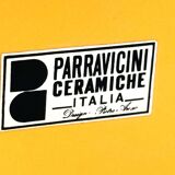 Space age yellow ceramic vase, Pietro Arosio, Parravicini Italy ca. 1960