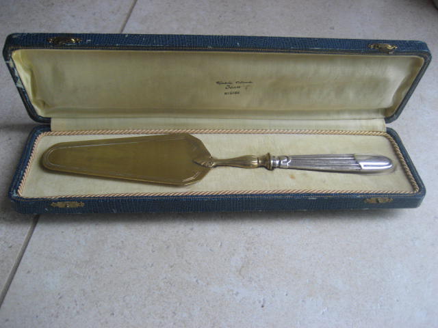 Silver and Vermeil pie shovel