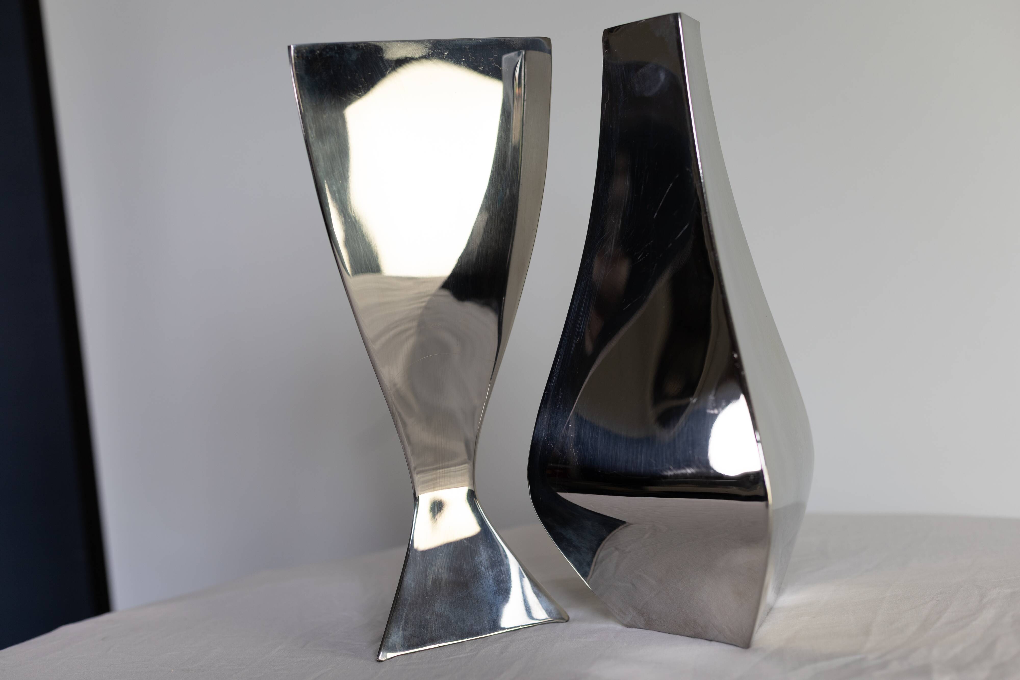 Michael Aram - Set of two 1st edition stainless steel vases