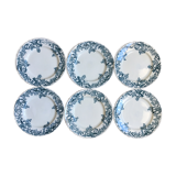 6 beautiful dessert plates Terre de fer Jules old man