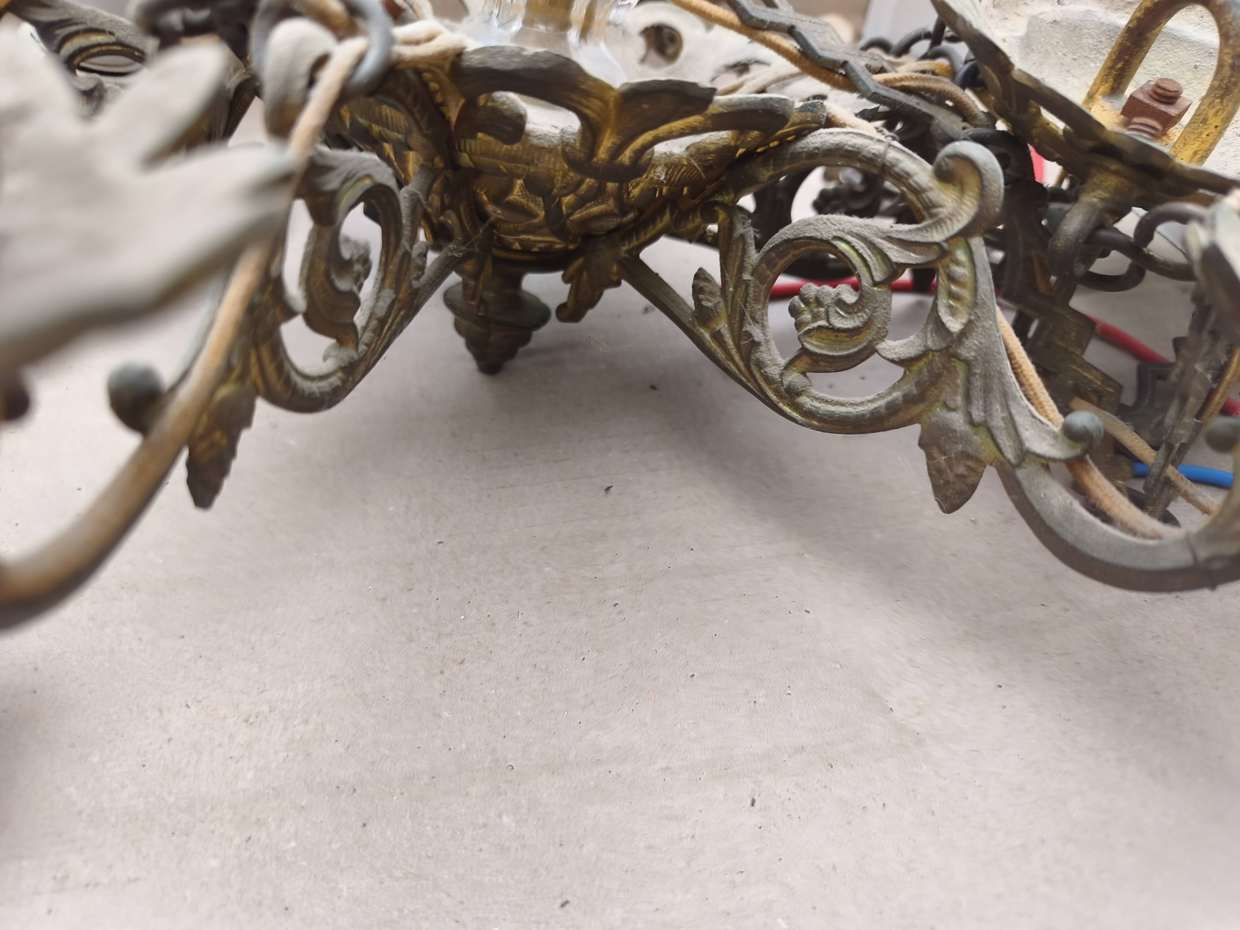 Pair of antique church chandeliers