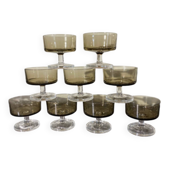 Smoked glass cup