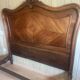 Very beautiful antique double bed in Louis XV style, made of wood and walnut veneer.