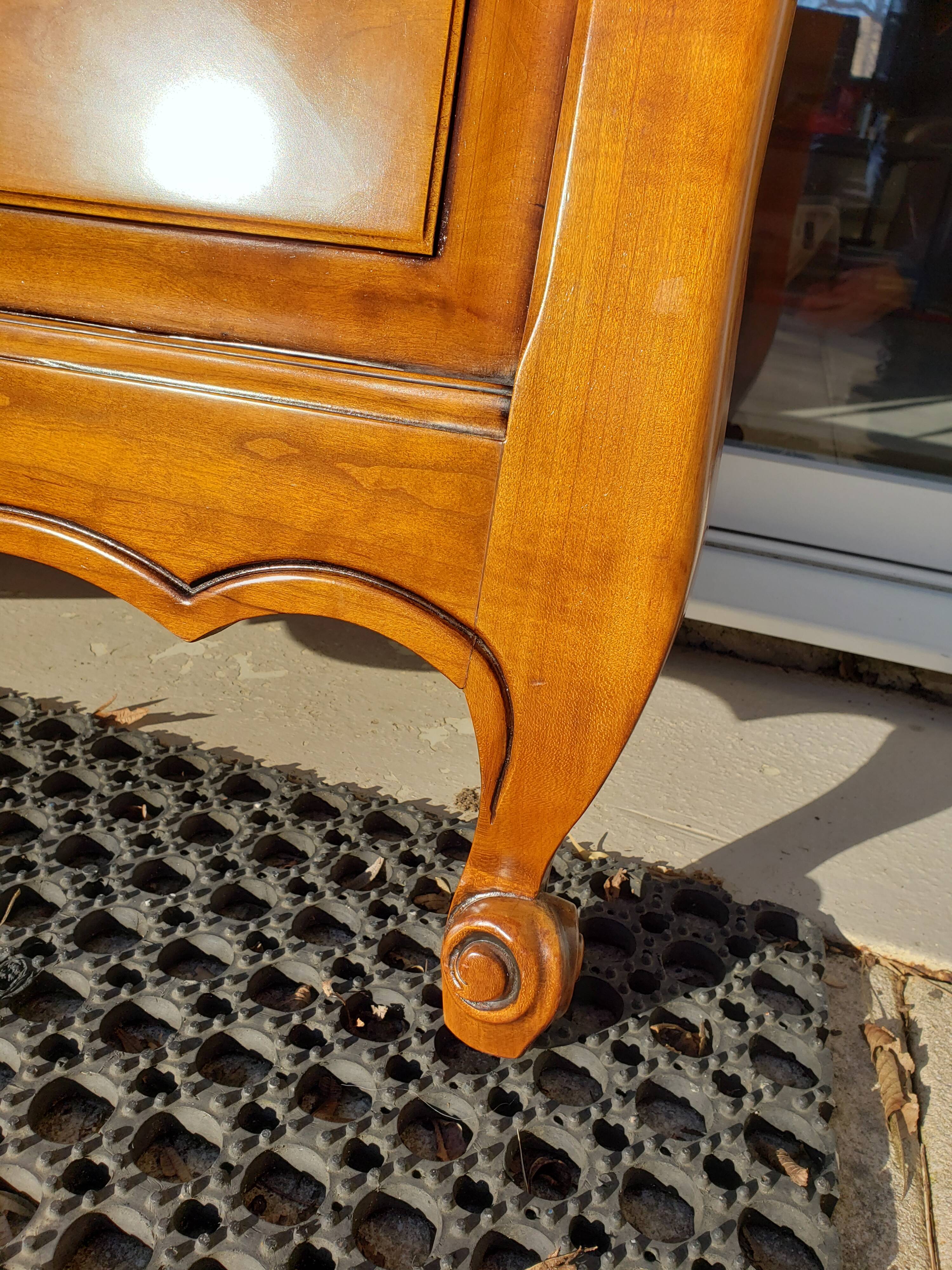 Louis XV style bed in cherry wood