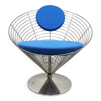 Vintage design wire cone chair Verner Panton 1960