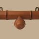 Bamboo-style wall-mounted coat rack