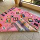 Moroccan handmade rug, beni ourain pink shag 150/250cm