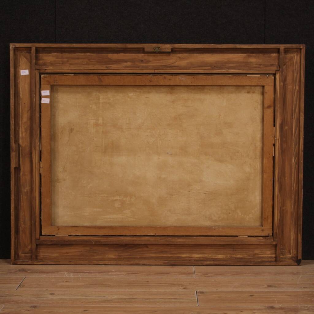 Paysage bucolique peinture italienne du 20e siècle