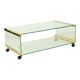 Italian Glass Coffee Table Gallotti & Radice Vintage Design 100cm