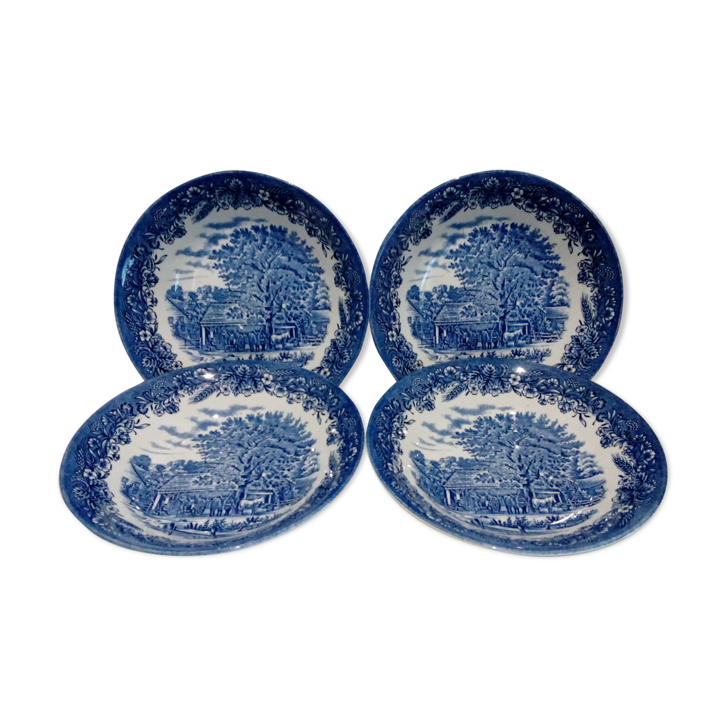 Set of 4 Churchill hollow plates