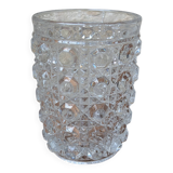 Antique crystal glass goblet signed Baccarat model Diamonds Pierreries H
