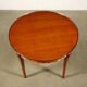 Table in solid beech, mahogany veneer and glass, Italy, 1950s.