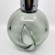 Pendant chandelier, chrome and smoked glass, eye ball design, space age, Italy, 1970s