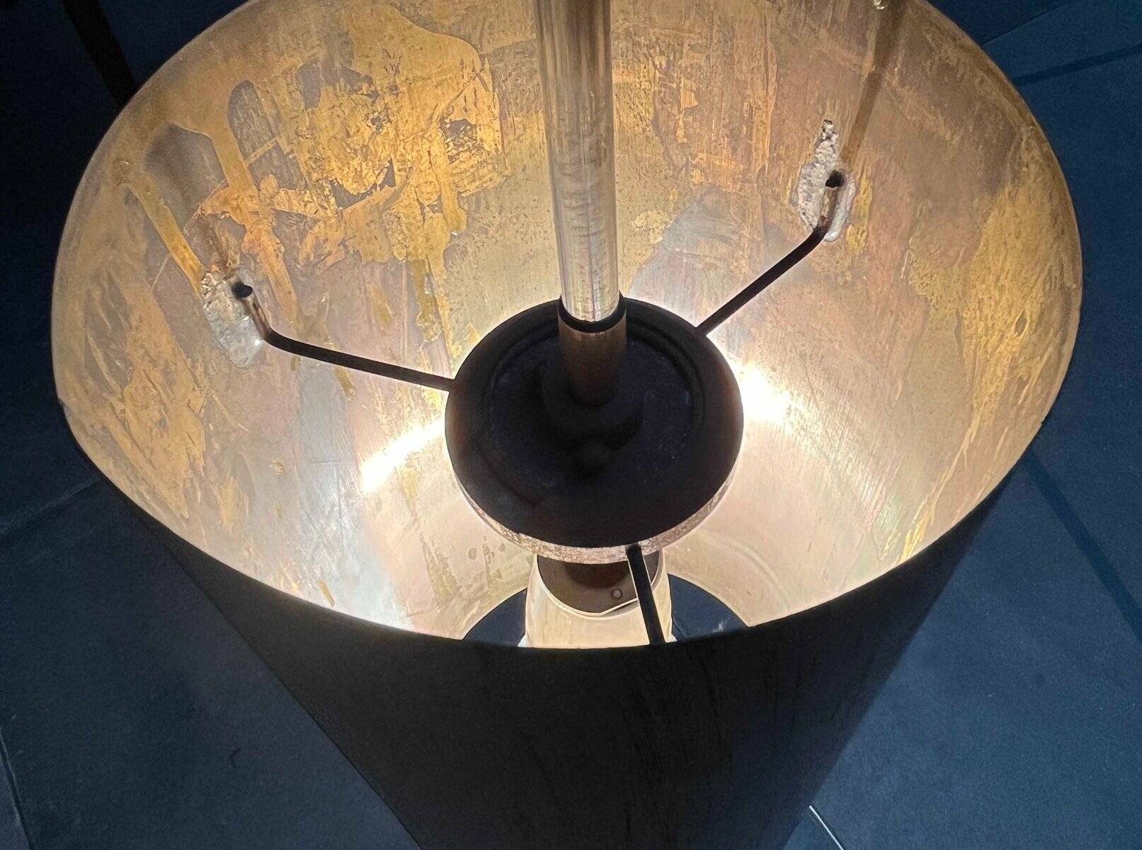 Brass tube pendant lamp in mid-century style, 1960s.