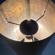 Brass tube pendant lamp in mid-century style, 1960s.