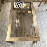 Table basse en laiton années 60