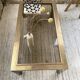 60s brass coffee table