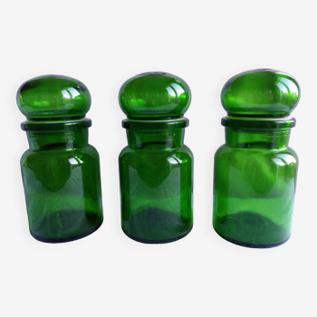 Flacons d’apothicaire bocal en verre vert