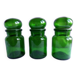 Apothecary bottles green glass jar