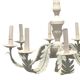 Vintage chandelier 8 lights – provenance Baguès Paris – lacquered metal & leaf decoration