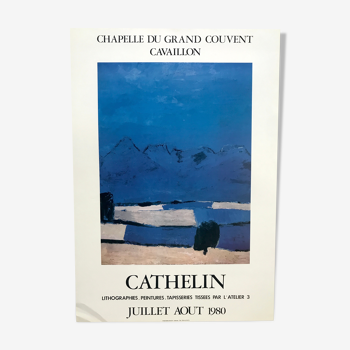 Exhibition poster by Bernard Cathelin, Chapelle du Grand Couvent, Cavaillon, 1980