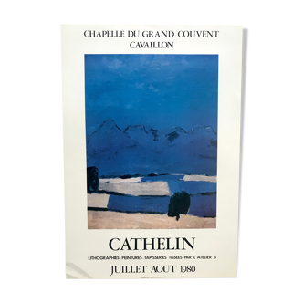 Exhibition poster by Bernard Cathelin, Chapelle du Grand Couvent, Cavaillon, 1980