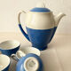 Blue and white Saint-Amand coffee service