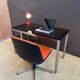 Metal and smoked glass desk