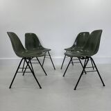 Fiberglass DSS Stacking Chairs by Ray & Charles Eames for Herman Miller, 19