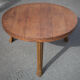 Wooden coffee table with cast iron legs