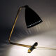 Swedish adjustable black metal desklamp 1950s