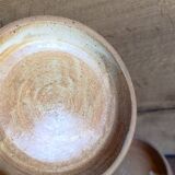 8 small dessert plates in raw and refined stoneware, vintage.