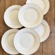6 flat plates in cottage porcelain