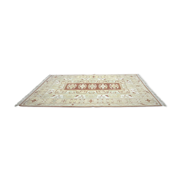 Tapis tribal turc surdimensionné en laine beige sku 2294.