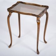 Vintage Nesting Tables with Rattan and Glass Top by Jason Møbler, 1960s, Set of 3