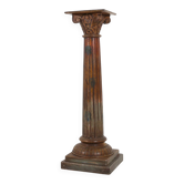 Antique carved wood Corinthian Column or pedestal, France ca. 1890
