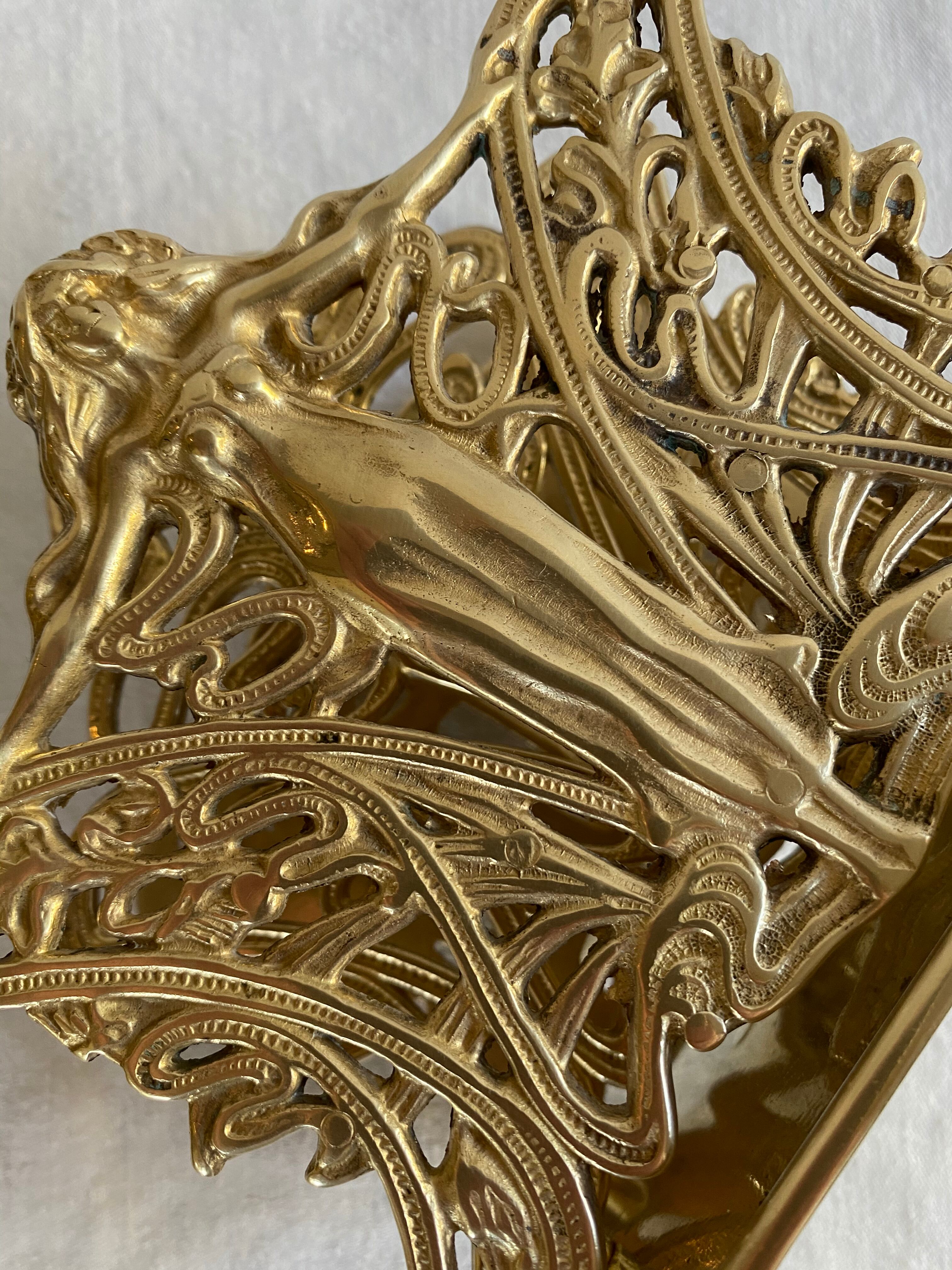 Vintage brass mail door