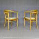 Pair of Thonet Art Deco armchairs No. A969 F Ca 1936, leather seat