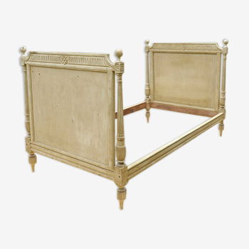 Bed frame wood, beige color