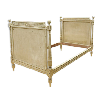 Bed frame wood, beige color