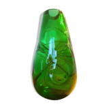Vase en verre vert 1970s