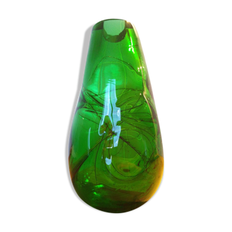 1970 s green glass vase