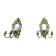 Pair of solid brass wall lights 38 x 18
