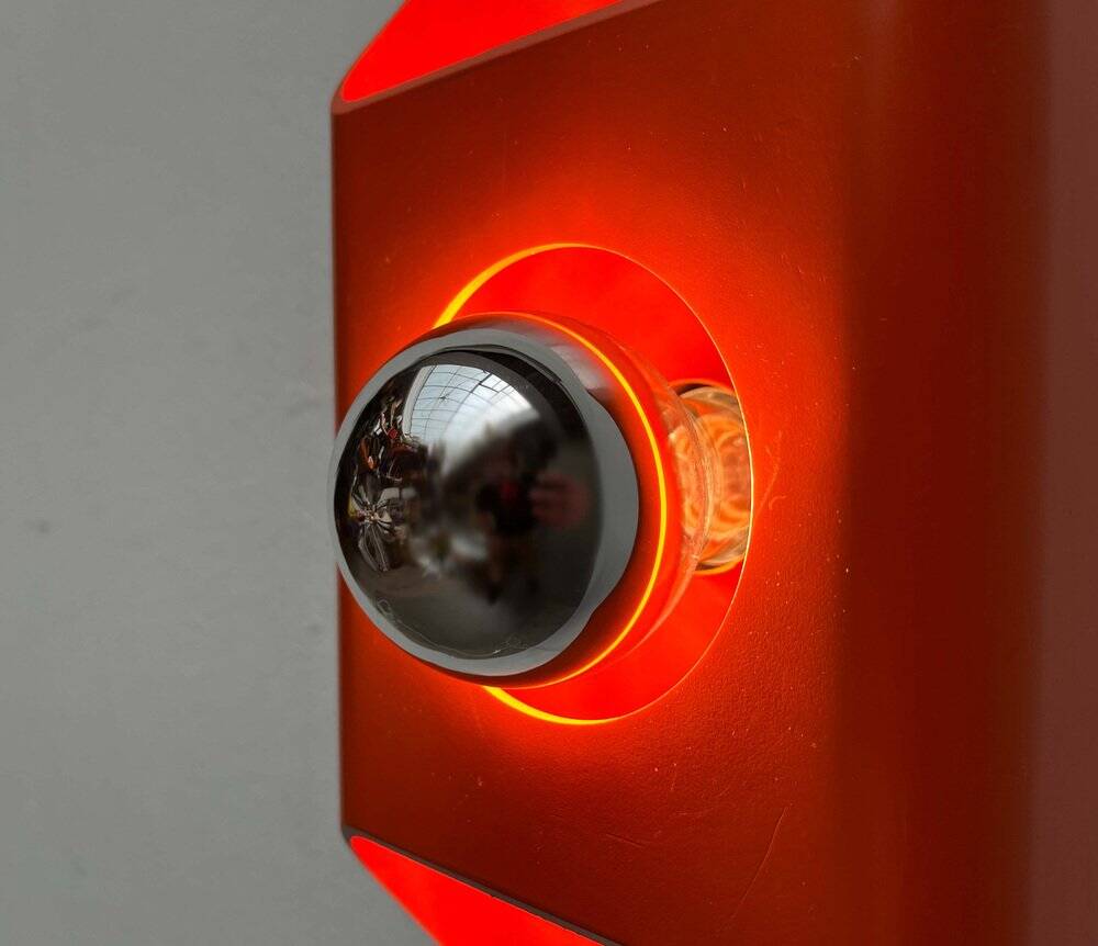 German wall lamp in mid-century space style by Klaus Hempel for Kaiser Leuchten, 1960s.