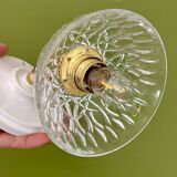 Vintage moulded glass lampshade - tableware collection -